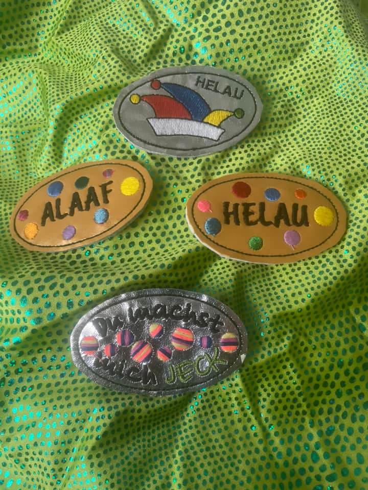 Stickdatei - Brosche / Anstecker ALAAF & HELAU - Sewando