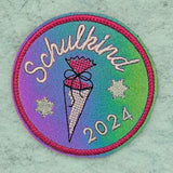 Stickdatei - Schulkind-Buttons "2025" in 3 Versionen