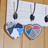 8x Stickdatei "Tiffanyherz" Vollstick und Patchwork