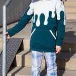 PASST GARANTIE SPLASH Sweater/ Hoodie Gr. 74-140 mit 2 Kapuzen & Halsbündchen - DIN A0 für Beamer geeignet - Sewando