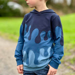 PASST GARANTIE SPLASH Sweater/ Hoodie Gr. 110-140 mit 2 Kapuzen & Halsbündchen - DIN A0 für Beamer geeignet - Sewando