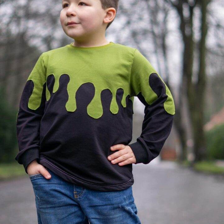 PASST GARANTIE SPLASH Sweater/ Hoodie Gr. 110-140 mit 2 Kapuzen & Halsbündchen - DIN A0 für Beamer geeignet - Sewando
