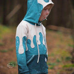 PASST GARANTIE SPLASH Sweater/ Hoodie Gr. 110-140 mit 2 Kapuzen & Halsbündchen - DIN A0 für Beamer geeignet - Sewando