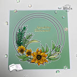 Digiset Blütenkreis, Digistamp, Digipaper, Plotterdatei, Sublimation, Druck - Sewando