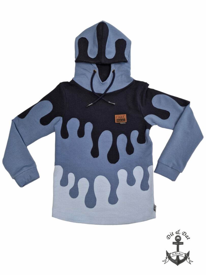 PASST GARANTIE SPLASH Sweater/ Hoodie Gr. 74-104 mit 2 Kapuzen & Halsbündchen - DIN A0 für Beamer geeignet - Sewando