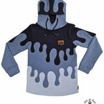 PASST GARANTIE SPLASH Sweater/ Hoodie Gr. 74-104 mit 2 Kapuzen & Halsbündchen - DIN A0 für Beamer geeignet - Sewando