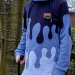 PASST GARANTIE SPLASH Sweater/ Hoodie Gr. 110-140 mit 2 Kapuzen & Halsbündchen - DIN A0 für Beamer geeignet - Sewando