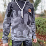 PASST GARANTIE SPLASH Sweater/ Hoodie Gr. 110-140 mit 2 Kapuzen & Halsbündchen - DIN A0 für Beamer geeignet - Sewando