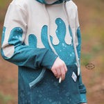 PASST GARANTIE SPLASH Sweater/ Hoodie Gr. 110-140 mit 2 Kapuzen & Halsbündchen - DIN A0 für Beamer geeignet - Sewando