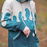 PASST GARANTIE SPLASH Sweater/ Hoodie Gr. 110-140 mit 2 Kapuzen & Halsbündchen - DIN A0 für Beamer geeignet - Sewando
