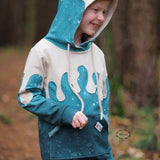 PASST GARANTIE SPLASH Sweater/ Hoodie Gr. 110-140 mit 2 Kapuzen & Halsbündchen - DIN A0 für Beamer geeignet - Sewando