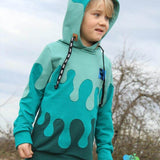 PASST GARANTIE SPLASH Sweater/ Hoodie Gr. 110-140 mit 2 Kapuzen & Halsbündchen - DIN A0 für Beamer geeignet - Sewando
