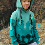 PASST GARANTIE SPLASH Sweater/ Hoodie Gr. 74-140 mit 2 Kapuzen & Halsbündchen - DIN A0 für Beamer geeignet - Sewando