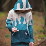 PASST GARANTIE SPLASH Sweater/ Hoodie Gr. 110-140 mit 2 Kapuzen & Halsbündchen - DIN A0 für Beamer geeignet - Sewando