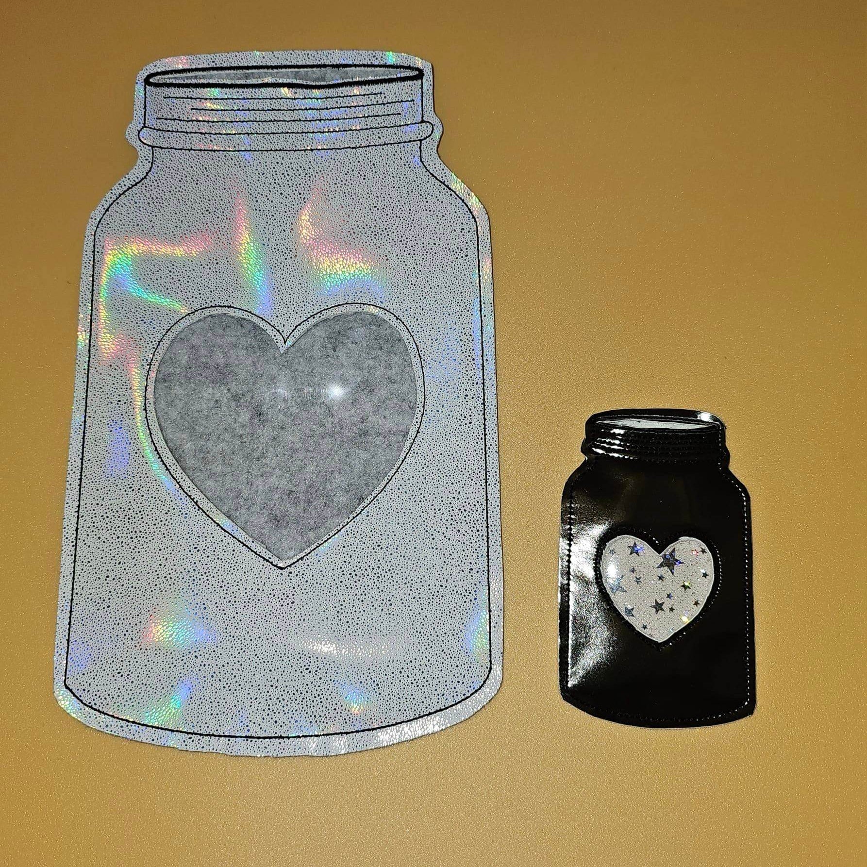 Stickdatei - Vase / Vorratsglas / Einmachglas mit Herz in 8 Größen - Sewando