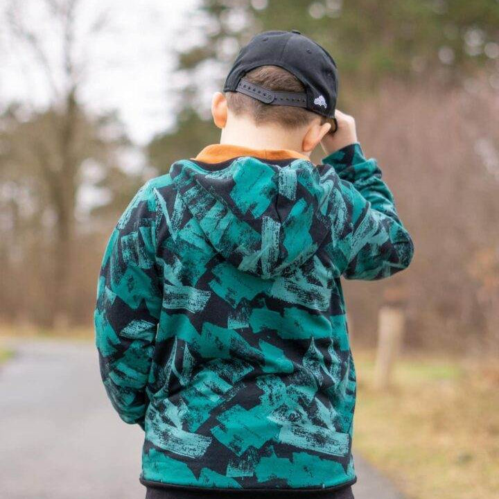 DIN A4 SPLASH Sweatjacke für 105cm-140cm Körpergröße PASSFORMGARANTIE - Sewando