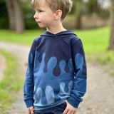 PASST GARANTIE SPLASH Sweater/ Hoodie Gr. 110-140 mit 2 Kapuzen & Halsbündchen - DIN A0 für Beamer geeignet - Sewando