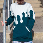PASST GARANTIE SPLASH Sweater/ Hoodie Gr. 74-104 mit 2 Kapuzen & Halsbündchen - DIN A0 für Beamer geeignet - Sewando