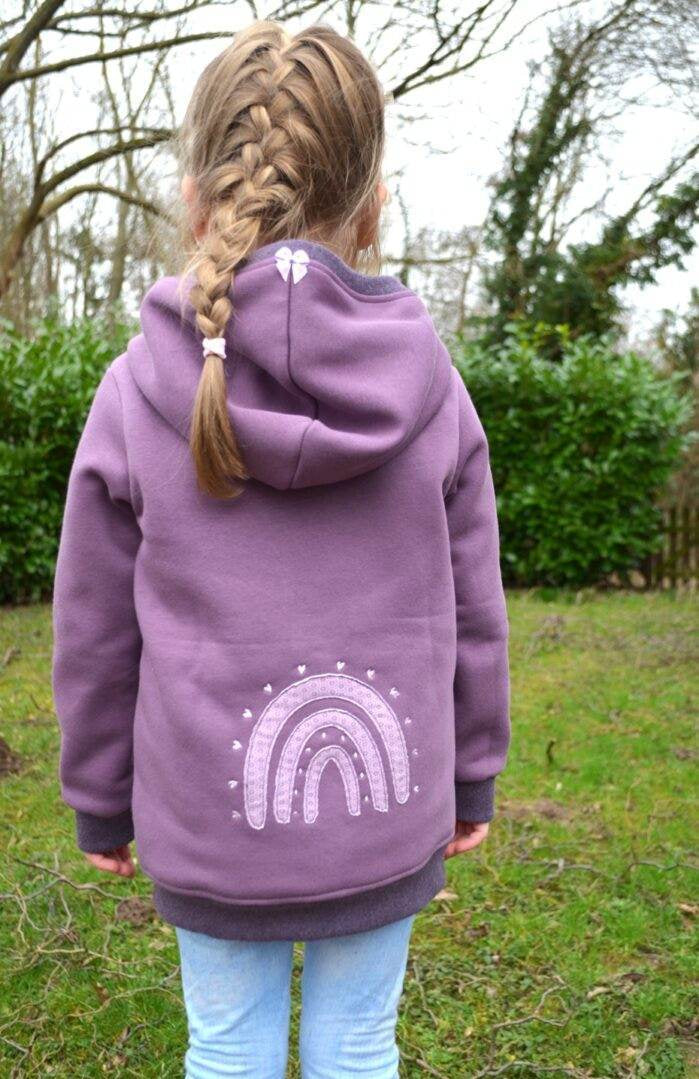 DIN A4 SPLASH Sweatjacke für 105cm-140cm Körpergröße PASSFORMGARANTIE - Sewando