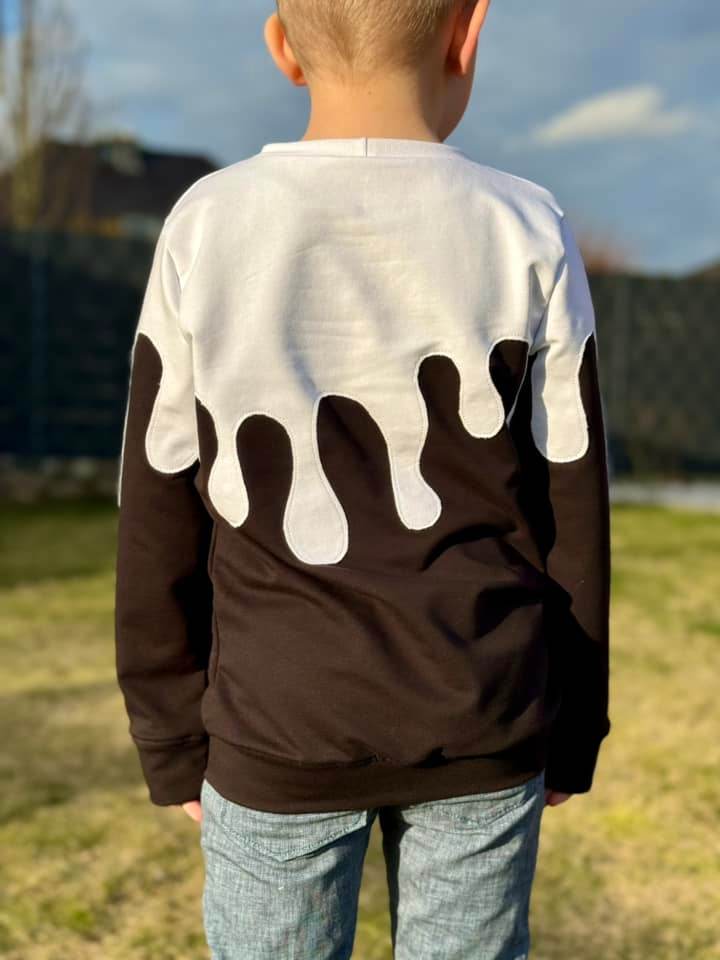 PASST GARANTIE SPLASH Sweater/ Hoodie Gr. 74-140 mit 2 Kapuzen & Halsbündchen - DIN A0 für Beamer geeignet - Sewando
