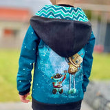 DIN A4 SPLASH Sweatjacke für 105cm-140cm Körpergröße PASSFORMGARANTIE - Sewando