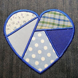 8x Stickdatei "Tiffanyherz" Vollstick und Patchwork