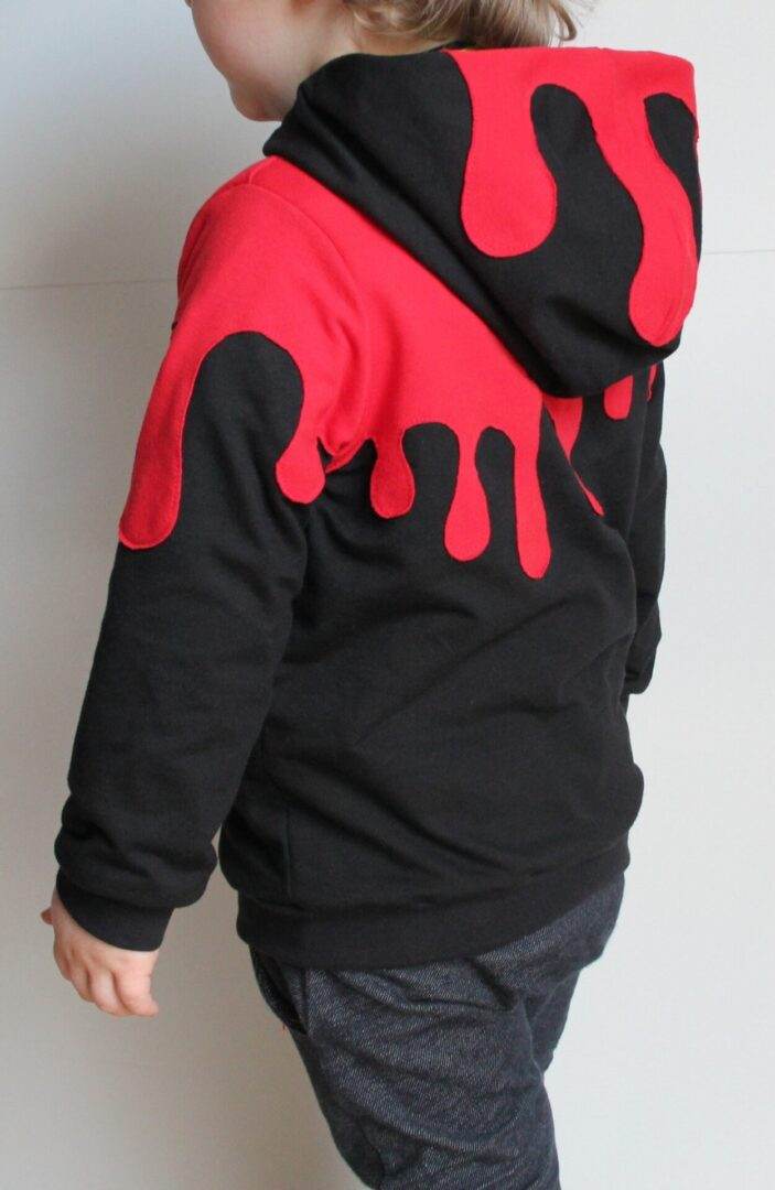 PASST GARANTIE SPLASH Sweater/ Hoodie Gr. 74-104 mit 2 Kapuzen & Halsbündchen - DIN A0 für Beamer geeignet - Sewando