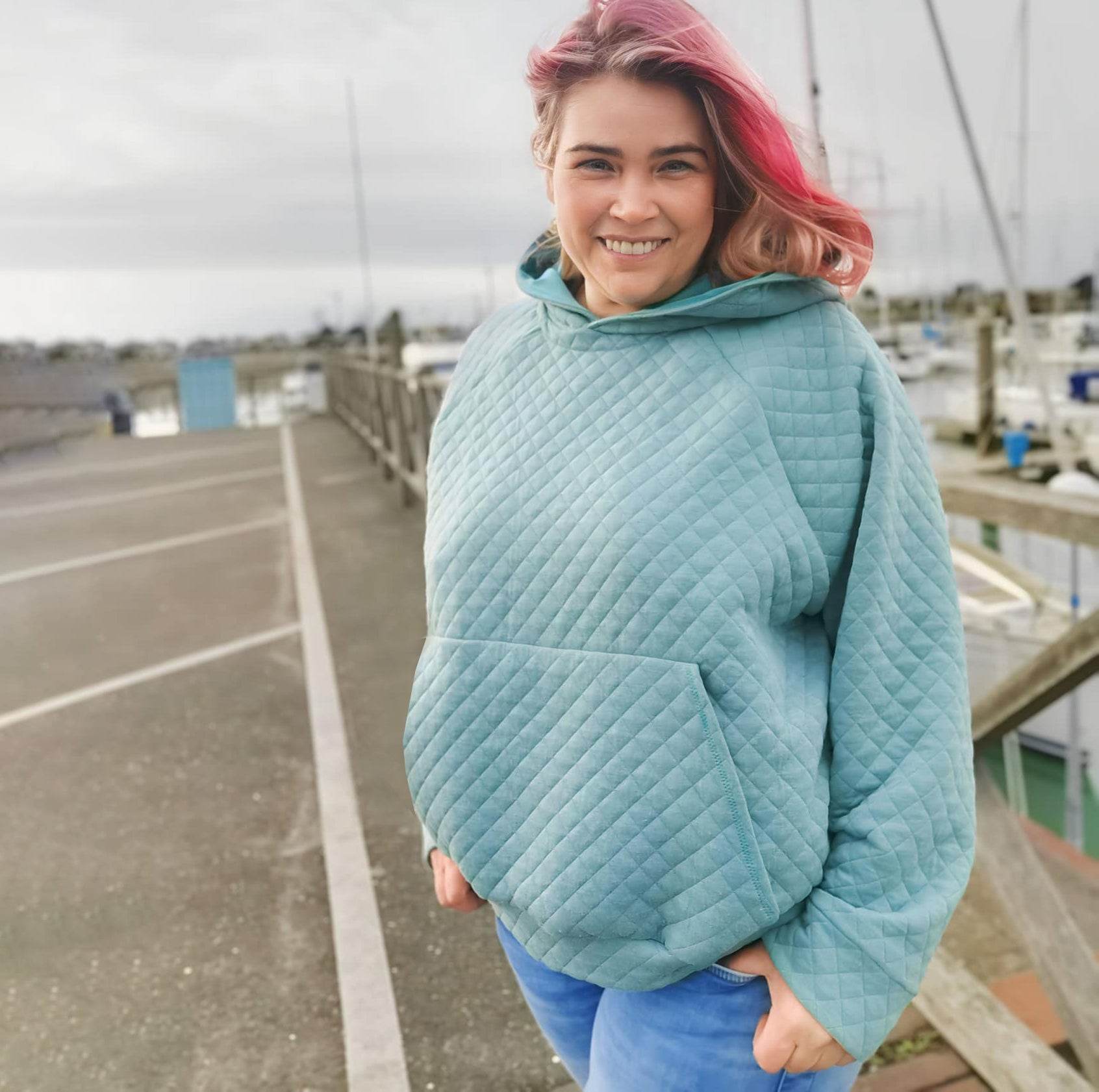 Schnittmuster Oversize Raglan Hoodie AVELA (XXS-5XL) : - Sewando