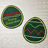 5x Stickdatei "Österchen" ITH Eirug mit Spruch