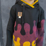 PASST GARANTIE SPLASH Sweater/ Hoodie Gr. 110-140 mit 2 Kapuzen & Halsbündchen - DIN A0 für Beamer geeignet - Sewando