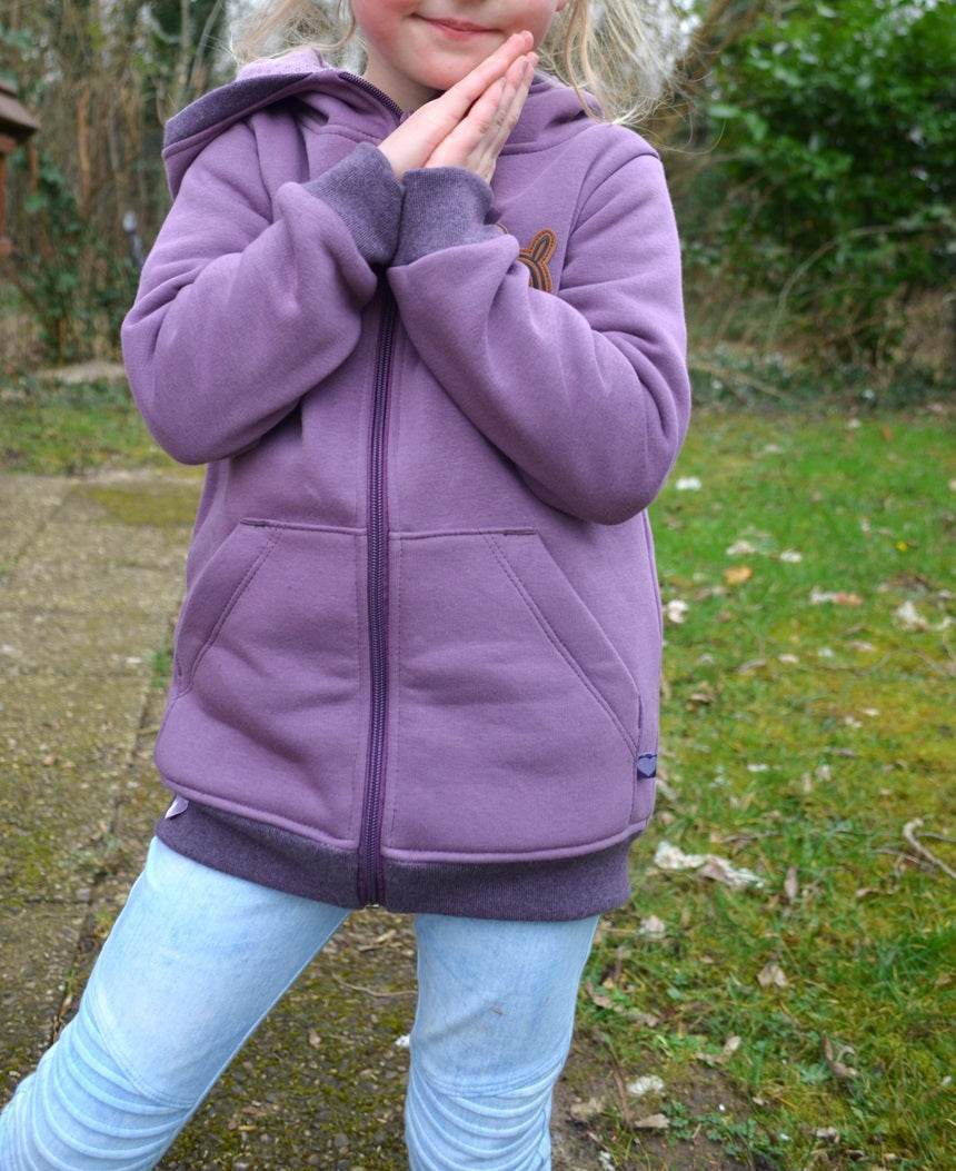 DIN A4 SPLASH Sweatjacke für 105cm-140cm Körpergröße PASSFORMGARANTIE - Sewando