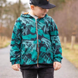 DIN A4 SPLASH Sweatjacke für 105cm-140cm Körpergröße PASSFORMGARANTIE - Sewando