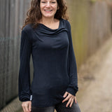 Schnittmuster WasserfallLangarmShirt/Kleid "Zazu" Gr. 30-50