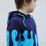 PASST GARANTIE SPLASH Sweater/ Hoodie Gr. 74-140 mit 2 Kapuzen & Halsbündchen - DIN A0 für Beamer geeignet - Sewando