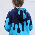 PASST GARANTIE SPLASH Sweater/ Hoodie Gr. 74-140 mit 2 Kapuzen & Halsbündchen - DIN A0 für Beamer geeignet - Sewando
