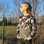 PASST GARANTIE SPLASH Sweater/ Hoodie Gr. 74-140 mit 2 Kapuzen & Halsbündchen - DIN A0 für Beamer geeignet - Sewando