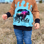 PASST GARANTIE SPLASH Sweater/ Hoodie Gr. 110-140 mit 2 Kapuzen & Halsbündchen - DIN A0 für Beamer geeignet - Sewando
