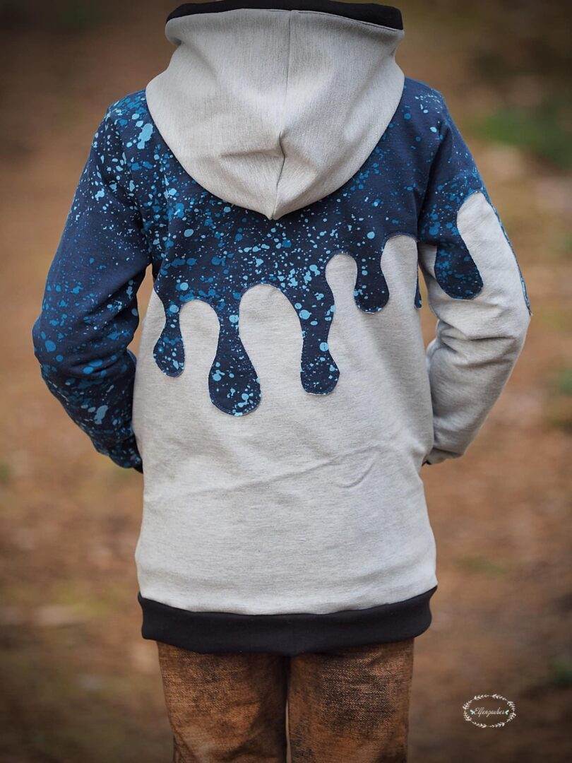 DIN A4 SPLASH Sweatjacke für 105cm-140cm Körpergröße PASSFORMGARANTIE - Sewando