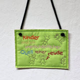 6x Stickdatei "Kinder" Schild und Baumler