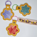 9x Stickdatei "Blume MTA" ITH Täschchen mit Applikation