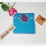 9x Stickdatei "Blume MTA" ITH Täschchen mit Applikation