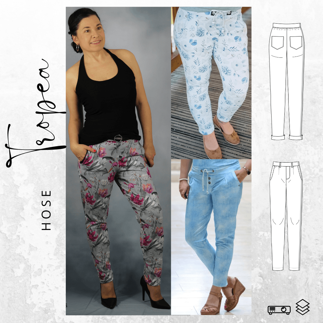 Schnittmuster Hose TROPEA Gr. 32-48 : - Sewando