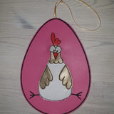 Stickdatei - Doodle-Applikation "Huhn BERTA" & ITH-Osterei 13x18 cm