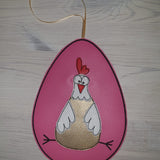Stickdatei - Doodle-Applikation "Huhn BERTA" & ITH-Osterei 13x18 cm