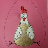 Stickdatei - Doodle-Applikation "Huhn BERTA" & ITH-Osterei 13x18 cm