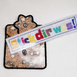 9x Stickdatei "Blume MTA" ITH Täschchen mit Applikation