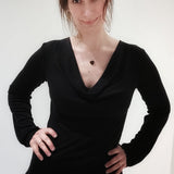 Schnittmuster WasserfallLangarmShirt/Kleid "Zazu" Gr. 30-50