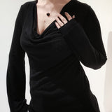 Schnittmuster WasserfallLangarmShirt/Kleid "Zazu" Gr. 30-50