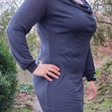 Schnittmuster WasserfallLangarmShirt/Kleid "Zazu" Gr. 30-50