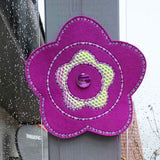 5x Stickdatei "Dekorahmen Blume"